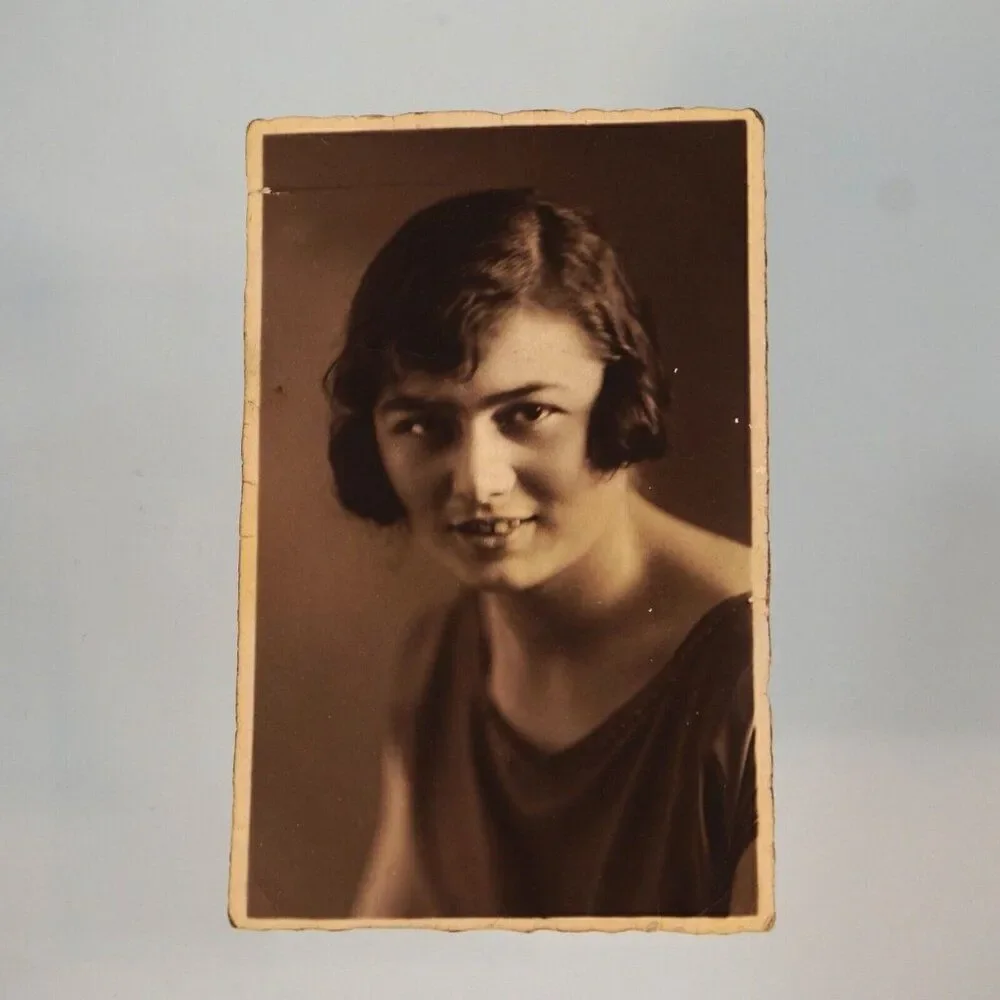 Young Lady 3 Antique Vintage Real Black And White Photos Germany